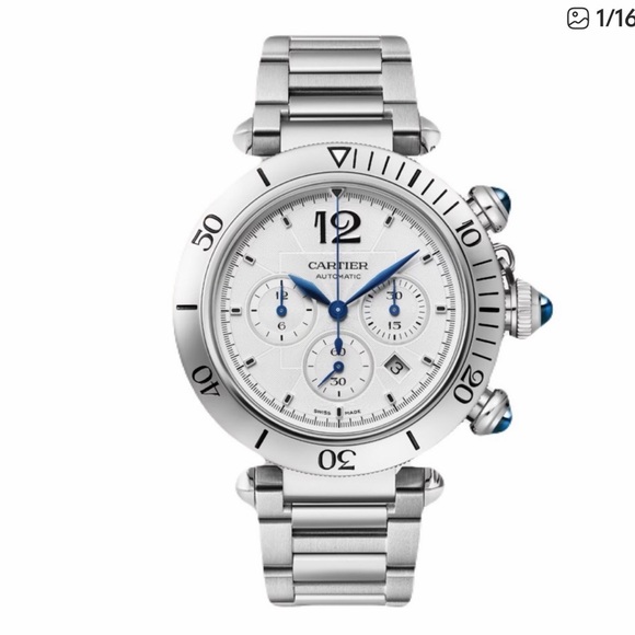 Cartier Other - Cartier , Pasha De Cartier mens Watch with Blue Details